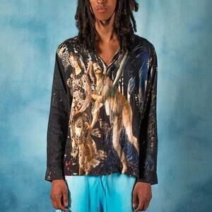 NEW NWT VeryRare Primavera Renaissance Print Shirt Size L